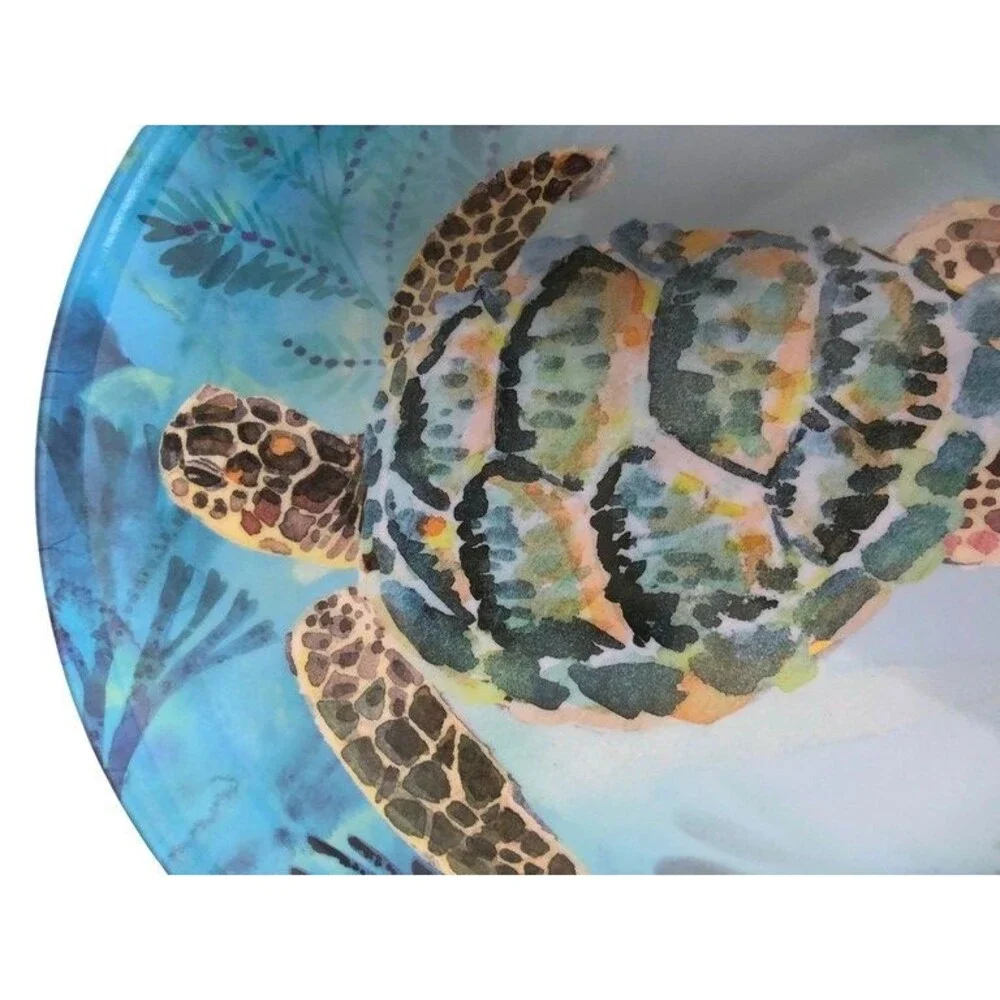 Sea Turtle Melamine Dinner Plates Dishes 11